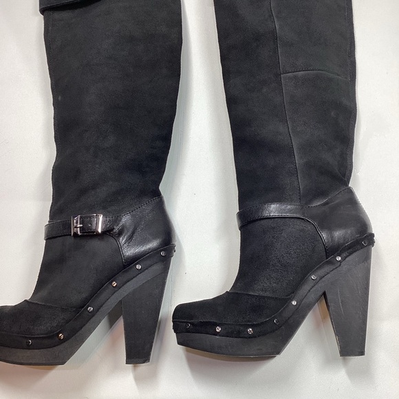 Rachel Roy Rfenkala Suede Boots Size 7 Black - Picture 11 of 14